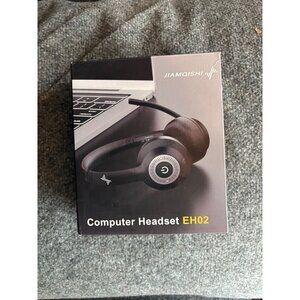 JiamoQishi Computer Headset EH02 Wired & Wireless With ENC Noise Cancelling